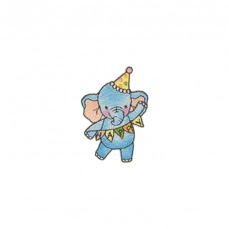 Ecusson animaux mignons - Elephant anniv