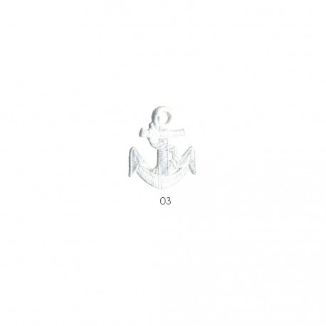 Ancre - ecusson - Blanc