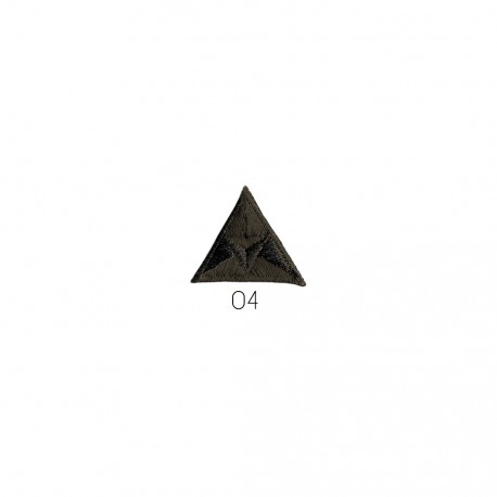 Mouche triangle brodé - Gris foncé