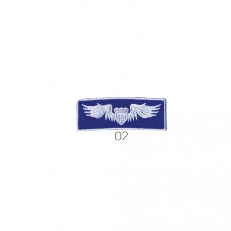 Badge airborne - Ailes fond bleu
