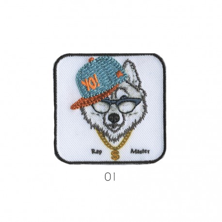 Animaux branches 5x5cm - Loup yo