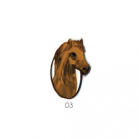 Tete de cheval 5,5x3,5 - Marron