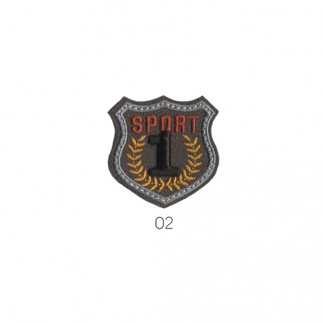 Blason sport 4x4cm - Noir