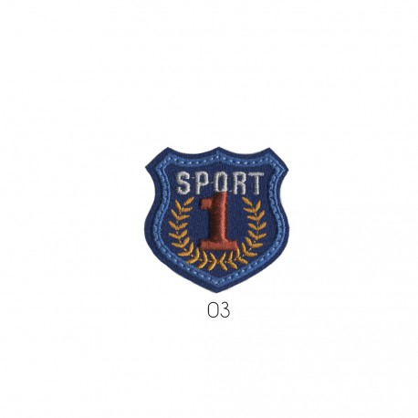 Blason sport 4x4cm - Jean