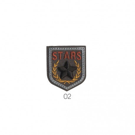 Blason stars 4x3,5cm - Noir