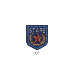 Blason stars 4x3,5cm - Jean