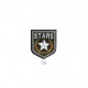 Blason stars 4x3,5cm - Noir blanc