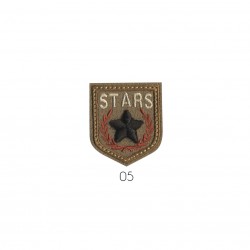 Blason stars 4x3,5cm - Beige