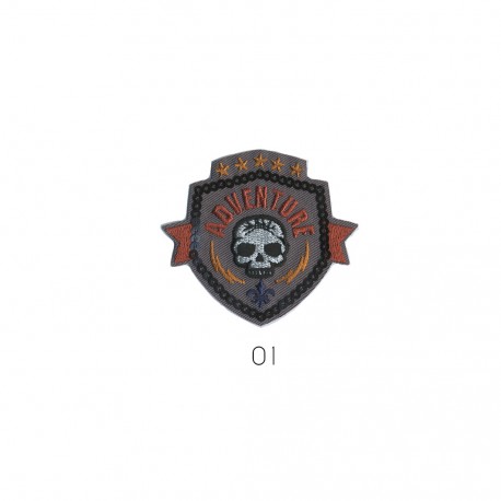 Blason adventure 5,5x6 - Gris