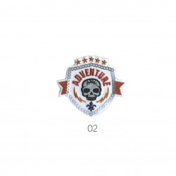 Blason adventure 5,5x6 - Blanc