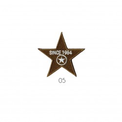 Etoile since 1964 5x5cm - Marron