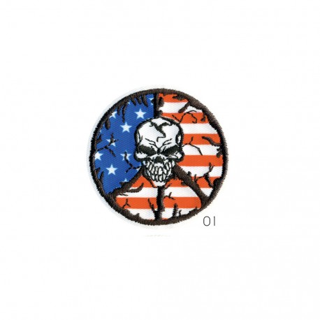 Draptmort/smiley 5x5 - Tete mort usa