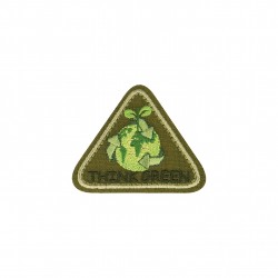 Ecusson think green - Kaki