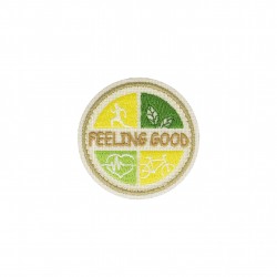 Ecusson feeling good - Fond blanc