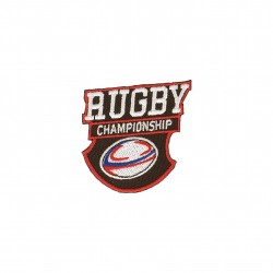 Ecusson rugby - Rouge/marron