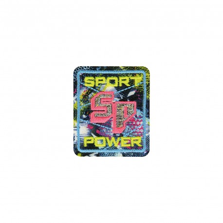 Ecusson sport fluo - Sport power