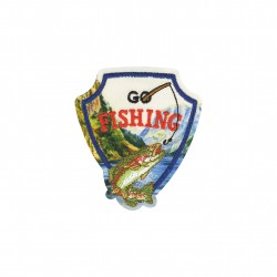 Ecusson nature imprime - Go fishing