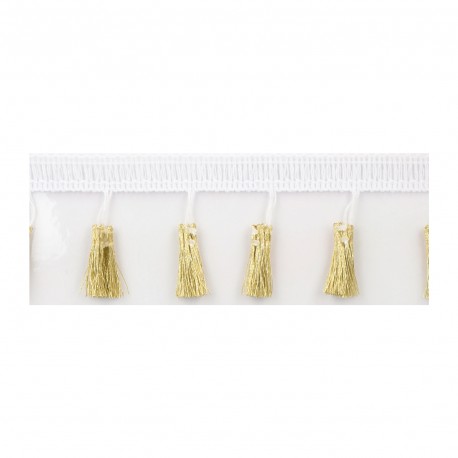 Frange pompons lurex