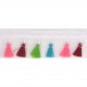 Frange pompons multicol