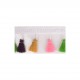 Frange pompons multicol