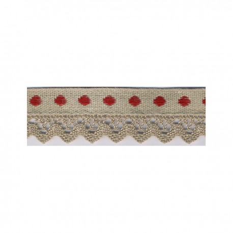 Galon dentelle pois