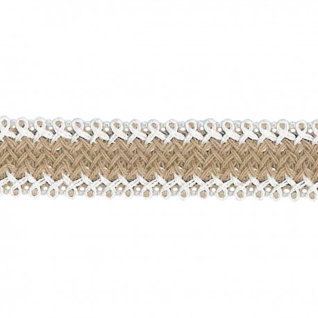 Galon lin/coton Beige - 