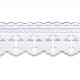 Broderie s/tulle 55mm Blanc - 