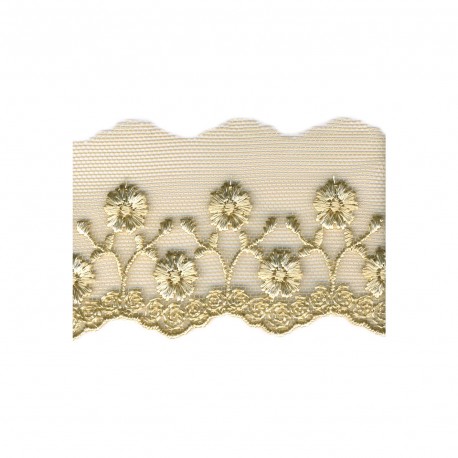 Broderie s/tulle 50mm