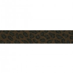 Biais replie leopard Marron foncé - 