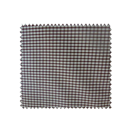 Tissu Petit Vichy Bordeaux Blanc