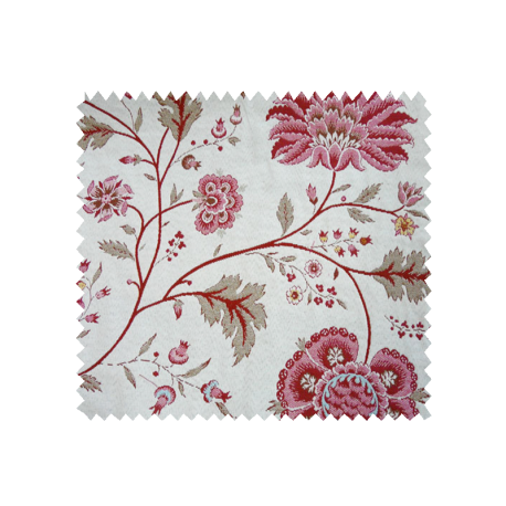 Tissu Jacquard Soisson Ecru Rose