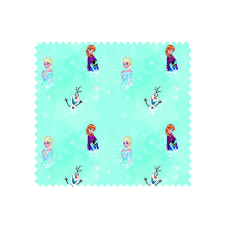Tissu Reine Des Neiges Fond Turquoise