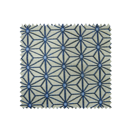 Tissu Jacquard coordonné Moby Bleu