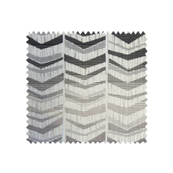 Tissu Zig Zag Jacquard Gris