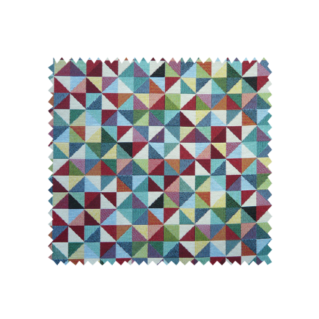 Tissu Jacquard Geo Triangle Multico