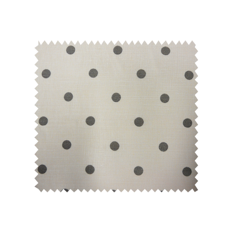 Tissu Lucette Anthracite Fond Blanc Enduit 1/2 Panama