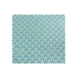 Tissu Ecailles Dorées Cretonne Turquoise