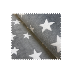 Tissu Polaire Star Gris