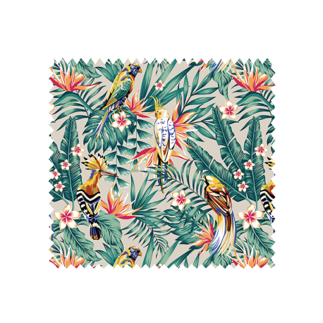 Tissu Palaos Demi Natte Fond Lin