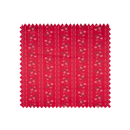 Tissu Romantico Rayures Rouge