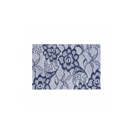 Tissu Dentelle Petite Laize Bleu