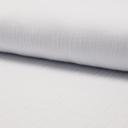 Tissu Double Gaze Uni Blanc