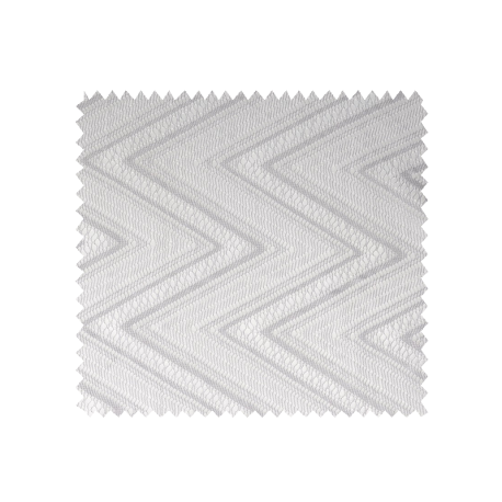 Tissu Maille Fantaisie Zig Zag Grande Laize Gris Moyen