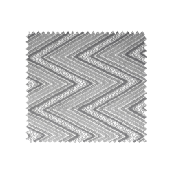 Tissu Maille Fantaisie Zig Zag Grande Laize Gris Noir