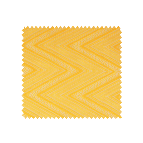 Tissu Maille Fantaisie Zig Zag Grande Laize Jaune