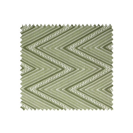 Tissu Maille Fantaisie Zig Zag Grande Laize Kaki