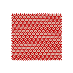 Tissu Imprimé Paquerette Rouge