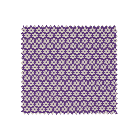 Tissu Imprimé Paquerette Violet