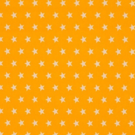 Tissu Coton Imprimé Etoile Jaune