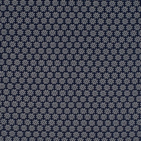 Tissu Imprimé Floralie Marine